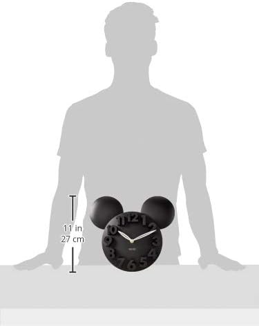 MEIDI CLOCK Modern Design Mickey Mouse Big Digit 3D Wall Clock Home Decor Decoration - Black